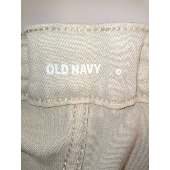 Old Navy Women's Tan Extra High-Rise Sky-Hi Straight Jeans Size 0 - Picture 4 of 6